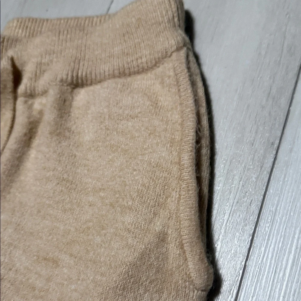 Cara Loren Cozy Tan Sweater Hoodie and Jogger Set ( small hole by tag on pants)